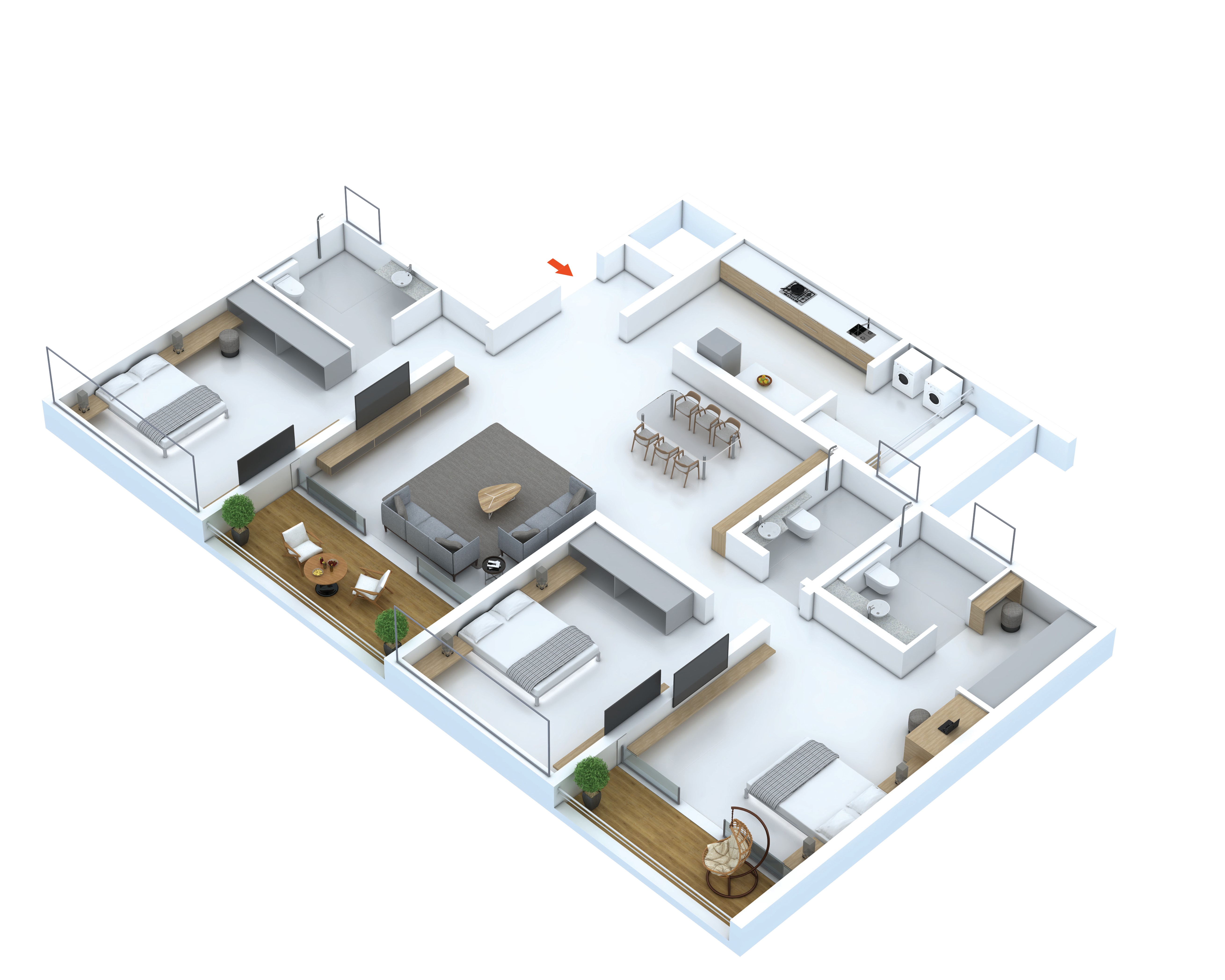 SKYi Developers 3 BHK Floor Plan