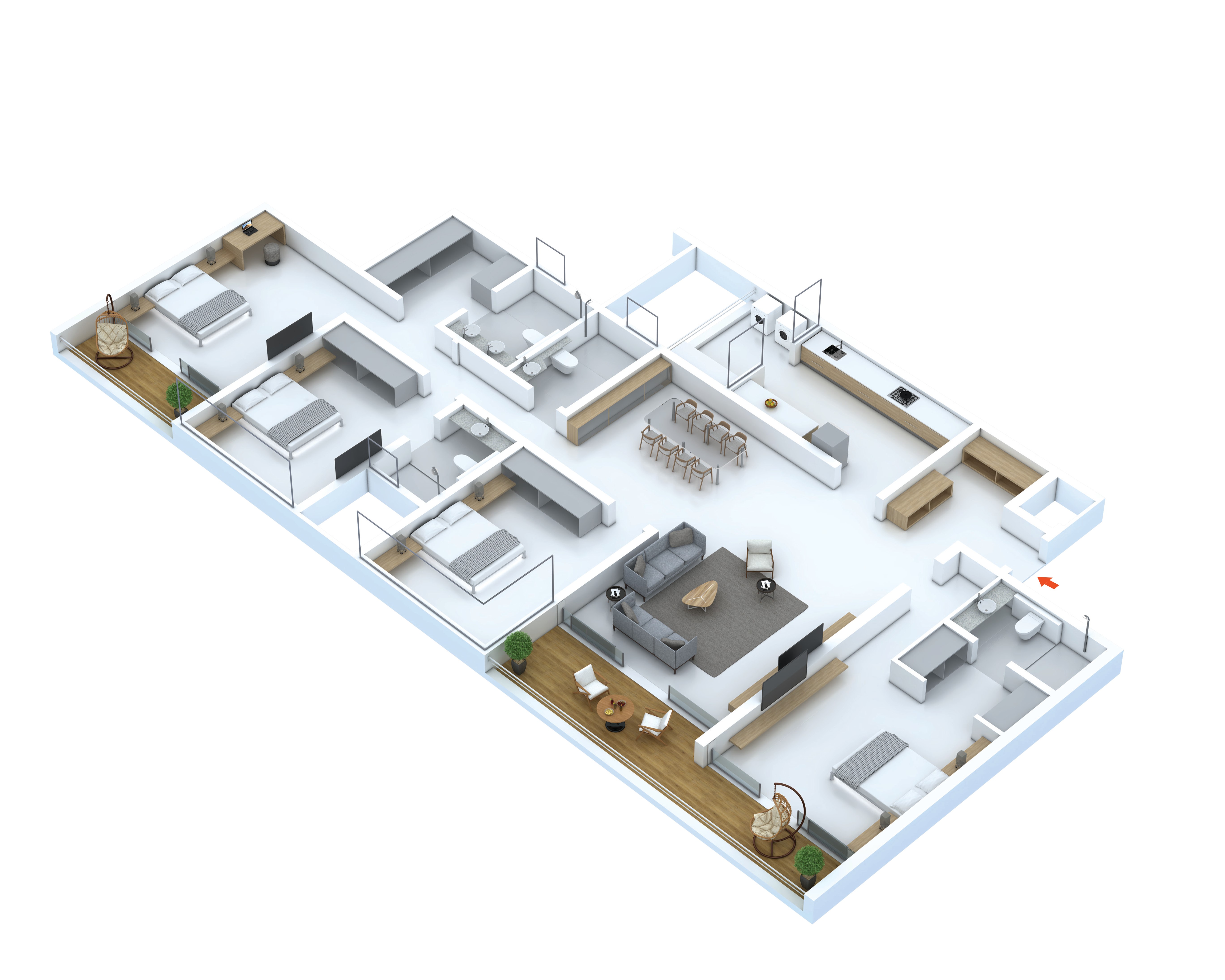SKYi Developers 4 BHK Floor Plan